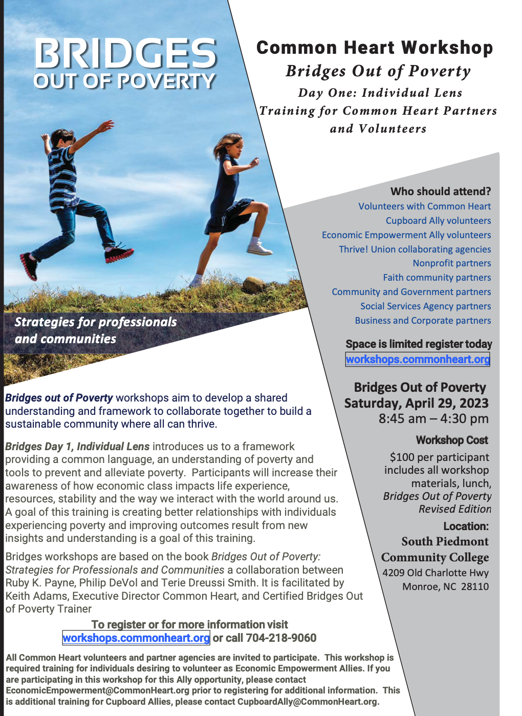 Common Heart Workshop on Bridges Out of Poverty Training – Phil's List